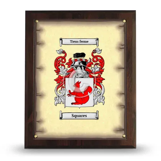 Squares Coat of Arms Plaque