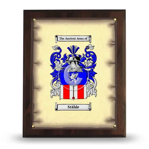 Stähle Coat of Arms Plaque