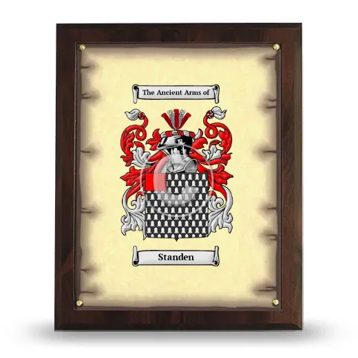 Standen Coat of Arms Plaque