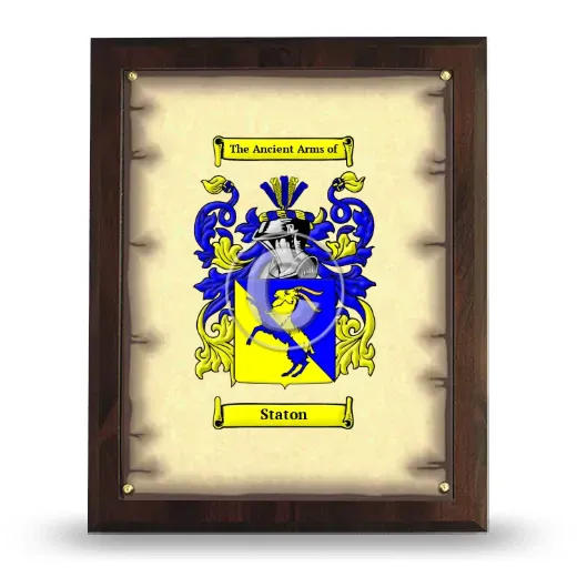 Staton Coat of Arms Plaque