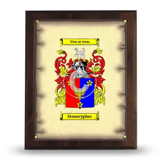 Stonecypher Coat of Arms Plaque