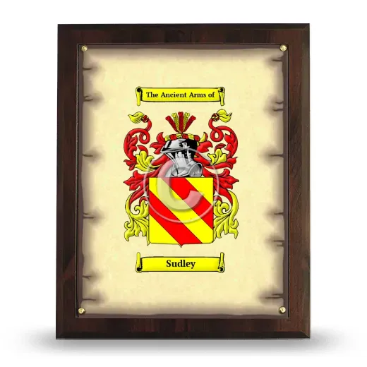 Sudley Coat of Arms Plaque