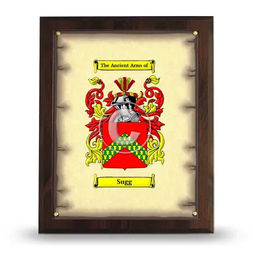 Sugg Coat of Arms Plaque