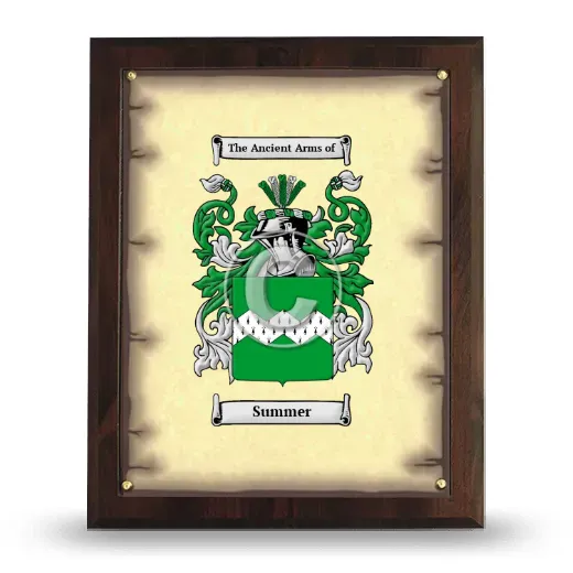 Summer Coat of Arms Plaque