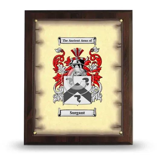 Surgant Coat of Arms Plaque