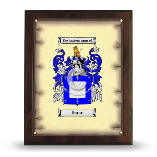 Sutar Coat of Arms Plaque