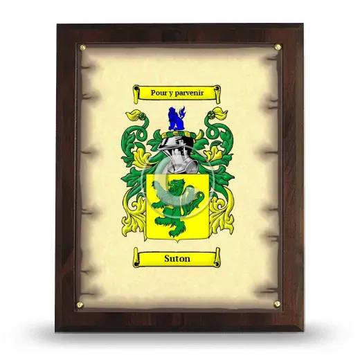 Suton Coat of Arms Plaque