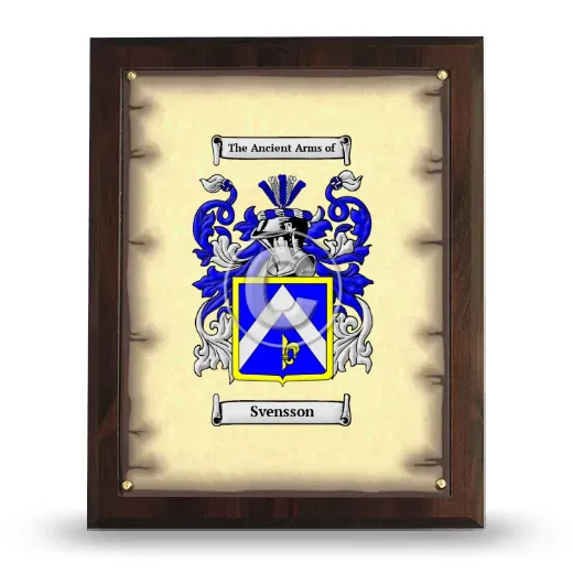 Svensson Coat of Arms Plaque