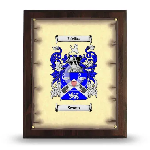 Swann Coat of Arms Plaque