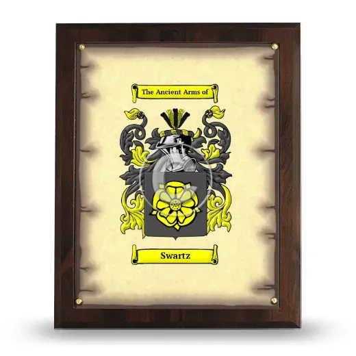 Swartz Coat of Arms Plaque
