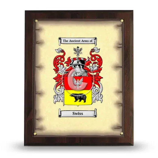 Swiss Coat of Arms Plaque