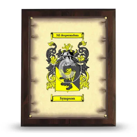 Sympson Coat of Arms Plaque