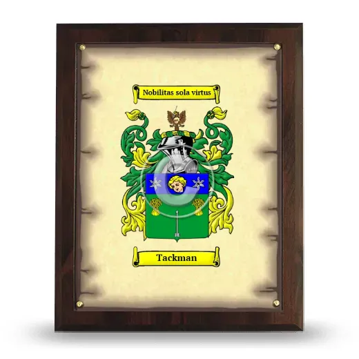 Tackman Coat of Arms Plaque