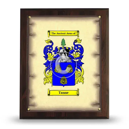 Tanne Coat of Arms Plaque