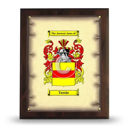 Tassin Coat of Arms Plaque