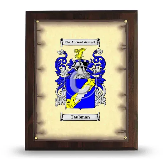 Taubman Coat of Arms Plaque