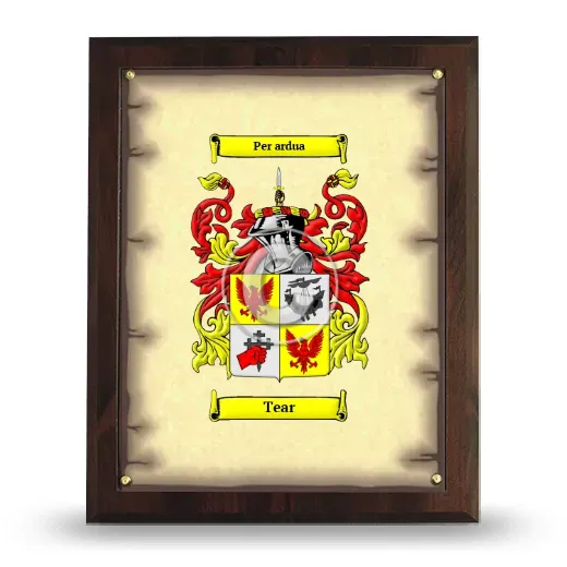 Tear Coat of Arms Plaque