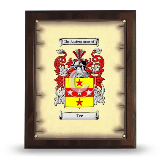 Tee Coat of Arms Plaque