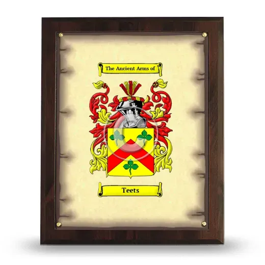 Teets Coat of Arms Plaque