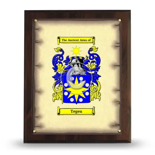 Tegen Coat of Arms Plaque