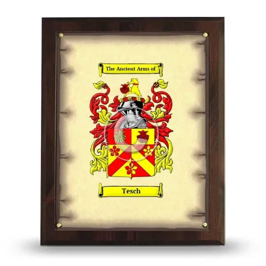 Tesch Coat of Arms Plaque