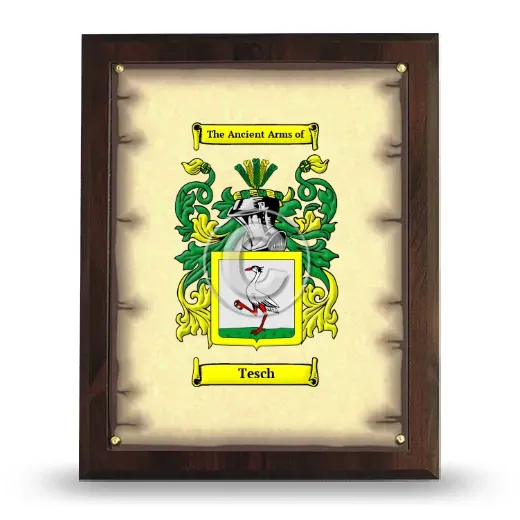 Tesch Coat of Arms Plaque