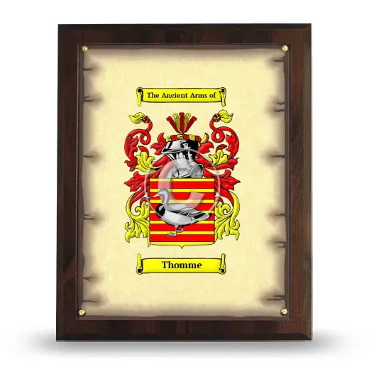 Thomme Coat of Arms Plaque