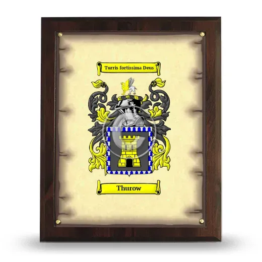 Thurow Coat of Arms Plaque