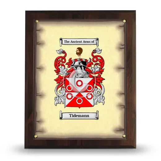 Tidemann Coat of Arms Plaque