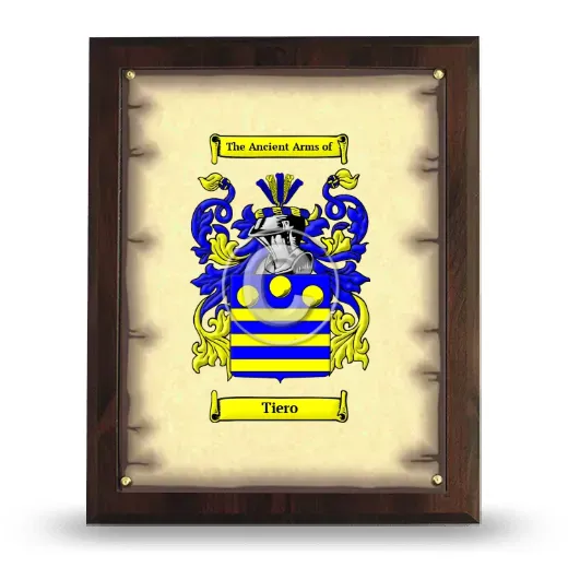 Tiero Coat of Arms Plaque