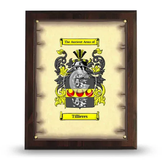 Tillieres Coat of Arms Plaque