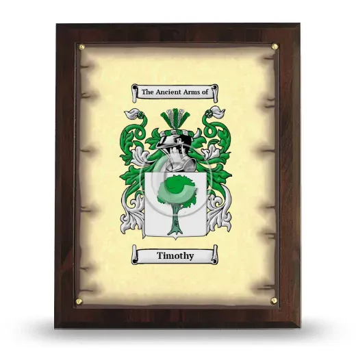 Timothy Coat of Arms Plaque