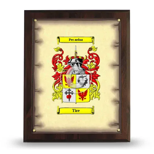 Tire Coat of Arms Plaque