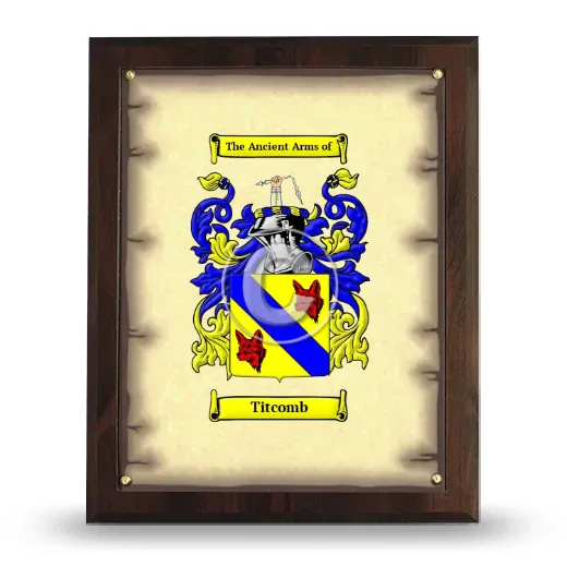 Titcomb Coat of Arms Plaque