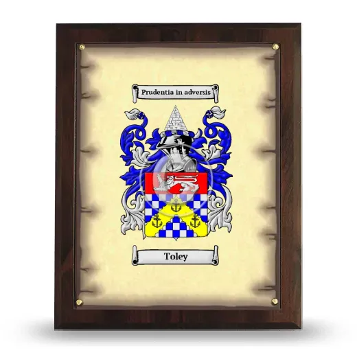 Toley Coat of Arms Plaque
