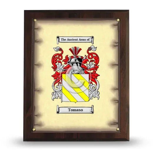 Tomaso Coat of Arms Plaque