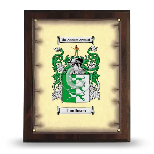 Tomlinson Coat of Arms Plaque