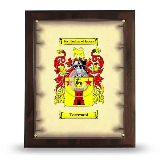 Torresani Coat of Arms Plaque