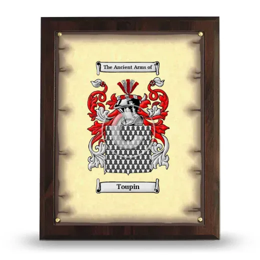 Toupin Coat of Arms Plaque