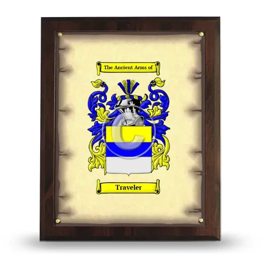 Traveler Coat of Arms Plaque