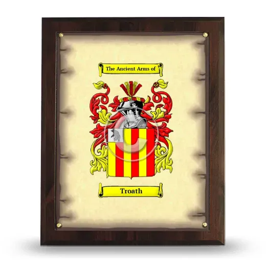 Troath Coat of Arms Plaque