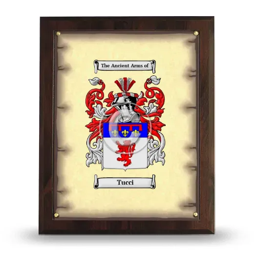 Tucci Coat of Arms Plaque