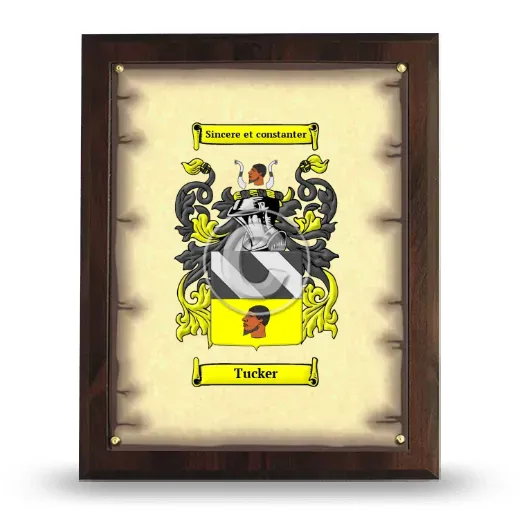 Tucker Coat of Arms Plaque