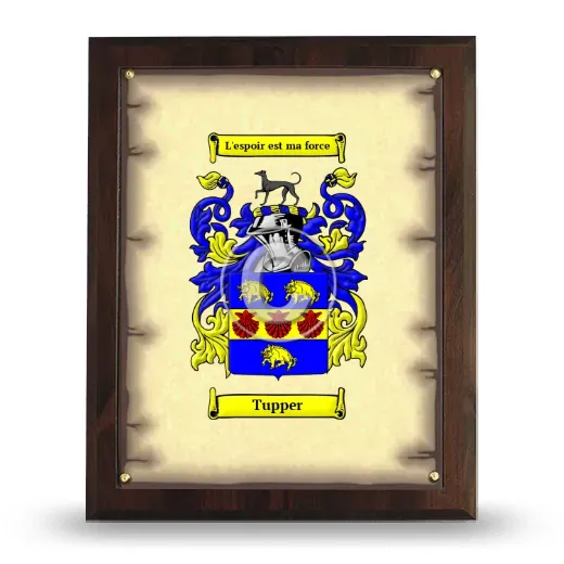 Tupper Coat of Arms Plaque