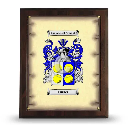 Turner Coat of Arms Plaque