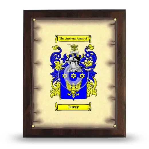 Tuvey Coat of Arms Plaque