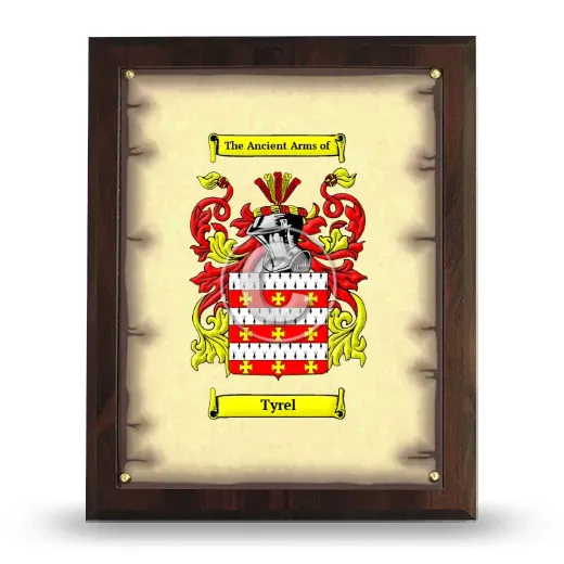 Tyrel Coat of Arms Plaque