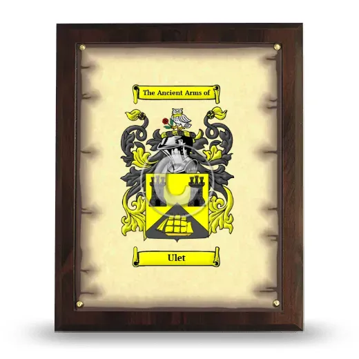 Ulet Coat of Arms Plaque