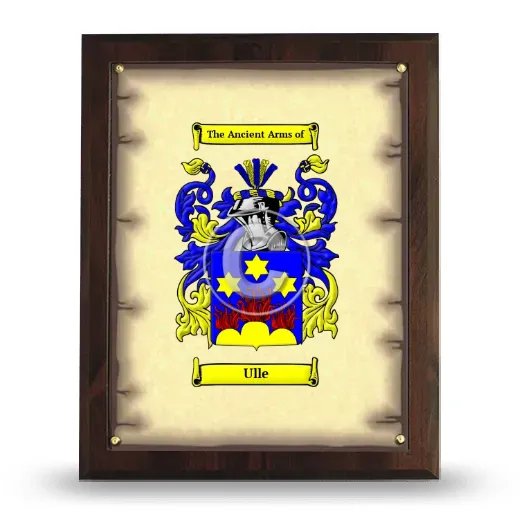 Ulle Coat of Arms Plaque