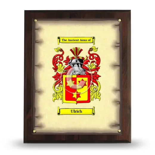 Ulrich Coat of Arms Plaque